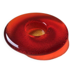 Bougeoir nappi vintage en verre rouge par ittala