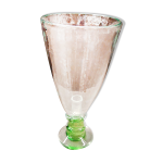 Bougeoir photophore en verre souffl