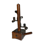 Bougeoir rustique art - populaire bois massif et fer forg vintage