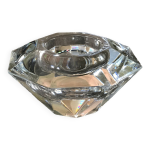Bougeoir de table en verre ou cristal moul forme diamant  facette