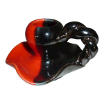 Bougeoir vallauris rouge et noir Bougeoir vallauris rouge et noir
