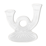 Bougeoir en verre transparent