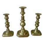 Bougeoirs victoriens en laiton