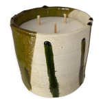 Bougie en tamegroute bi colore, jasmin Bougie en tamegroute bi colore, jasmin