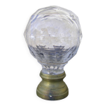 Boule d'escalier en cristal ancienne