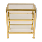 Bout de canap� en bronze dor� ann�es 70