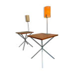 Bouts de canapé, chevets avec éclairage en métal et bois par ligne roset Bouts de canapé, chevets avec éclairage en métal et bois par ligne roset