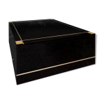 Bout de canapé design laque noire et talossel Bout de canapé design laque noire et talossel