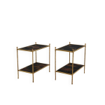 Bouts de canapé feuillage bronze doré laque de chine maison baguès 1940 Bouts de canapé feuillage bronze doré laque de chine maison baguès 1940