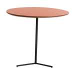 Bout de canap ou gueridon avec un plateau couleur ocre orang