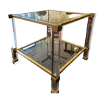 Bout de canape plexiglas et verre 1960
