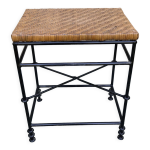 Bout de canap tabouret rotin fer forg annes 50