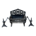 Brasier de chemine et chenets