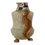 Briquet de table en onyx vert, italie, années 1970 Briquet de table en onyx vert, italie, années 1970