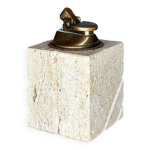 Briquet de table en travertin, design italien