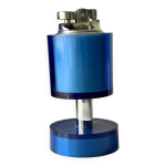 Briquet de table vintage sarome japon en plastique bleu