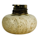 Briquet en travertin rond, annes 80, italie