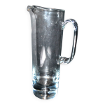 Broc  eau vintage en verre souffl bulle - pichet cruche verrerie krosno pologne