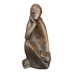 Bronze albertus magnus signé heinz bentele, allemagne années 60 Bronze albertus magnus signé heinz bentele, allemagne années 60