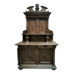 Buffet 2 corps en chne massif vers 1880