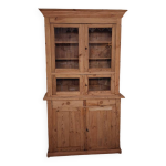 Buffet 2 corps, vaisselier ancien en pin