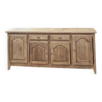 Buffet ancien / enfilade en ch�ne brut pieds compas - ann�es 1950