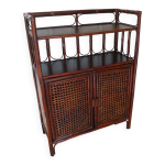 Buffet d appui bibus rotin tress� 2 portes en cannage - ann�es 60 / 70 vintage