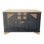 Buffet art dco noir et bois