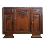 Buffet art d�co plateau marbre, meuble vaisselier ancien