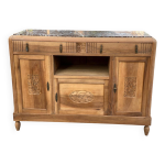 Buffet art dco rnov en chne massif et marbre