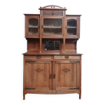Buffet art nouveau art d�co en noyer blond