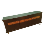Buffet bas 4 portes entirement restaur, en gardant son style vintage