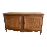 Buffet bas ancien en chne massif style campagnard louis xv