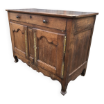 Buffet bas ancien louis xv en chtaignier  2 portes et 1 tiroir.