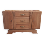 Buffet bas art déco chêne bois brut Buffet bas art déco chêne bois brut