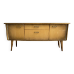Buffet bas en bois clair des annes 1960