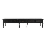 Buffet bas noir de style louis xv français du xxe siècle Buffet bas noir de style louis xv français du xxe siècle