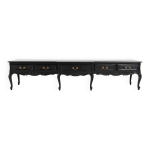 Buffet bas noir de style louis xv, xxe siècle, france Buffet bas noir de style louis xv, xxe siècle, france