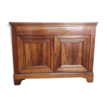 Buffet bas en noyer fin xix 3 portes dont 1 latrale