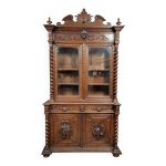 Buffet - bibliothque de pavillon de chasse style renaissance en chene massif