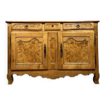 Buffet bressan poque louis xv en noyer et loupe d orme poque xviiieme