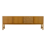 Buffet brutaliste du milieu du siècle en bois de chêne Buffet brutaliste du milieu du siècle en bois de chêne