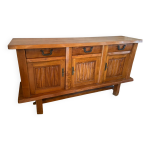 Buffet brutaliste en orme massif, ann�es 50