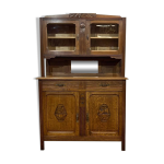 Buffet de cuisine 2 corps art dco en chne des annes 1930