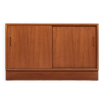 Buffet danois vintage en teck avec 2 portes coulissantes par hundevad 1960 - 108 cm