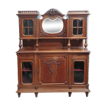 Buffet deux corps louis xvi en noyer sculpt