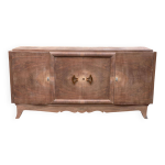 Buffet enfilade art déco 4 portes rénové en bois de chêne brut 200cm Buffet enfilade art déco 4 portes rénové en bois de chêne brut 200cm