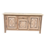 Buffet enfilade pointe de diamant brutaliste style art dco 200cm