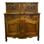 Buffet a glissant de style louis xv provencal en noyer poque 19 eme sicle