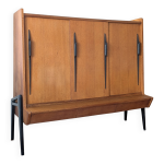 Buffet haut chêne par gérard guermonprez, années 50 / 60 Buffet haut chêne par gérard guermonprez, années 50 / 60